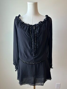 Urban Outfitters Off the Shoulder Black Top